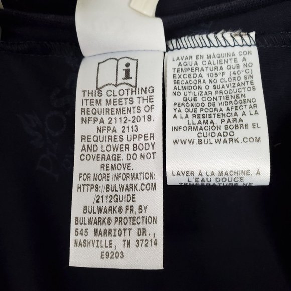 BulwarkFR NWOT Size XXL Shirt Flame Resistant Short Sleeve Protective Blue - Picture 9 of 9